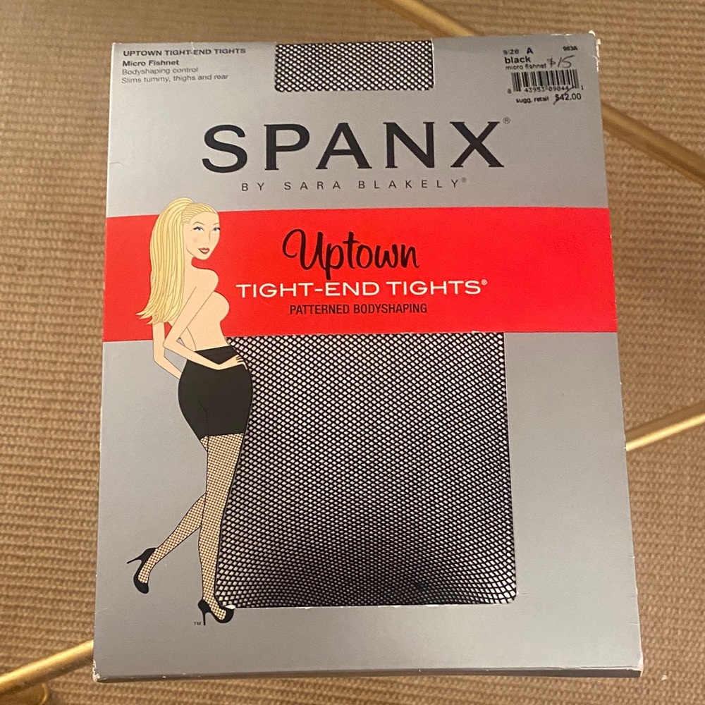 NWT SPANX Uptown Tight-End Tights - Black & Silver Packaging